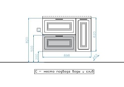 Style Line Тумба с раковиной Альба 90 L подвесная – фотография-11